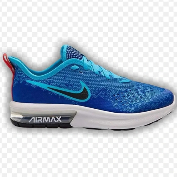 Nike Air Max Sequent 4 Indigo Force Size 9W or 7Y Mesh Athletic Sneakers - Picture 1 of 13